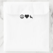 Sticker Rond Peace Love Mountain Escalade (Sac)