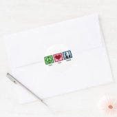 Sticker Rond Peace Love Pandas (Enveloppe)