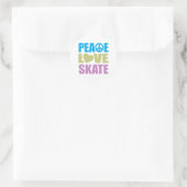 Sticker Rond Peace Love Pate (Sac)