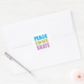 Sticker Rond Peace Love Pate (Enveloppe)