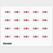 Sticker Rond Peace Love Run 10K (Feuille)