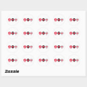 Sticker Rond Peace Love Run 5K (Feuille)