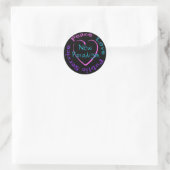 Sticker Rond Peace Love Service (Sac)