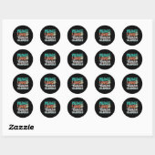 Sticker Rond Peace Love Sugar Gliders (Feuille)