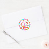 Sticker Rond Peace Love Super (Enveloppe)