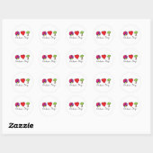 Sticker Rond Peace Love & Trees - Arbor Day (Feuille)