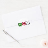 Sticker Rond Peace Love Twirl (Enveloppe)