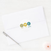 Sticker Rond Peace Love Verre souffle (Enveloppe)