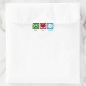 Sticker Rond Peace Love Volley (Sac)