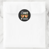 Sticker Rond Peace Out 3E Grade Pour 3E Grade (Sac)