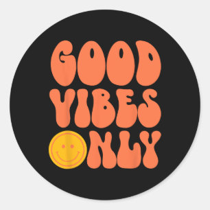 Sticker Rond PEACE SIGN LOVE 60s 70s Tie Dye Hippie Halloween C
