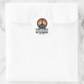 Sticker Rond Peace Unity Love For All Equality Forever Hope For (Sac)