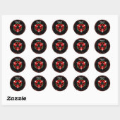 Sticker Rond "Peace : with Shield Emblem" (Feuille)