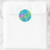 Sticker Rond Peaceful earth (Sac)