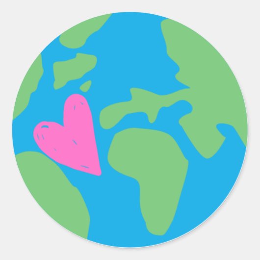 Sticker Rond Peaceful earth (Devant)