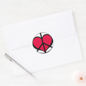 Sticker Rond PeaceLove (Enveloppe)