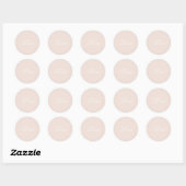 Sticker Rond Peach Blush Love Toujours Mariage (Feuille)