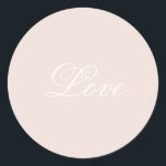 Sticker Rond Peach Blush Love Toujours Mariage<br><div class="desc">Peach Blush mariage pour toujours et toujours aimer les serviettes personnalisées. Remplacer le texte à n'importe quelle occasion</div>
