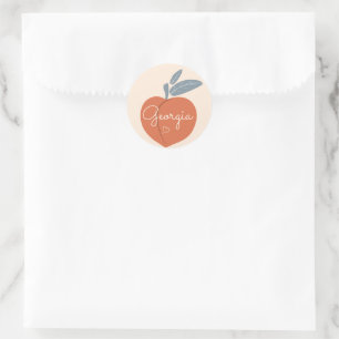 Sticker Rond Peach de Géorgie