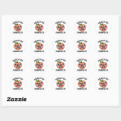 Sticker Rond Peach er Parfait Funny Peach Pun (Feuille)