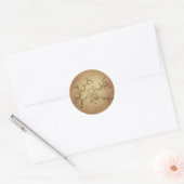 Sticker Rond Peach Long Life Fame Chinese Magic Charms (Enveloppe)