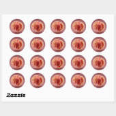 Sticker Rond Peach Peel Texture Premium Printable Label Design (Feuille)