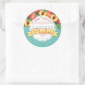 Sticker Rond Peaches tourte de remplissage confiture maison éti (Sac)