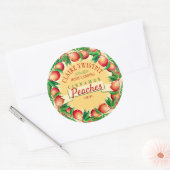 Sticker Rond Peaches tourte de remplissage confiture maison éti (Enveloppe)