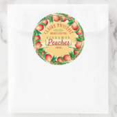 Sticker Rond Peaches tourte de remplissage confiture maison éti (Sac)