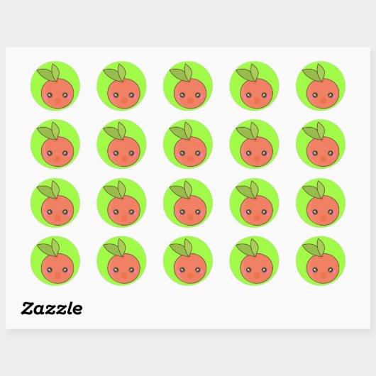 Sticker Rond Peachy Keen (Feuille)