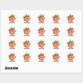 Sticker Rond Peachy King Funny Peach Pun (Feuille)