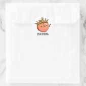 Sticker Rond Peachy King Funny Peach Pun (Sac)