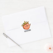 Sticker Rond Peachy King Funny Peach Pun (Enveloppe)