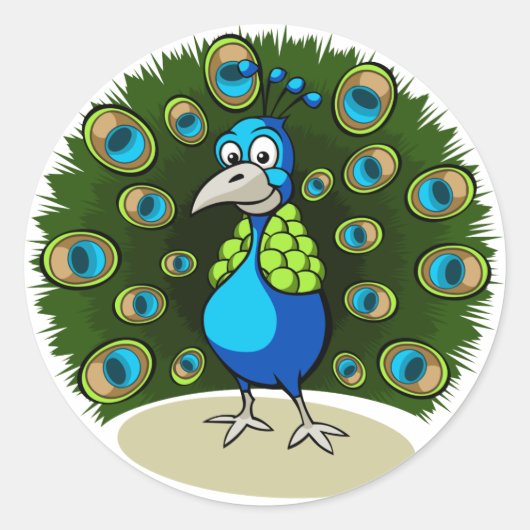 Sticker Rond Peacock (Devant)