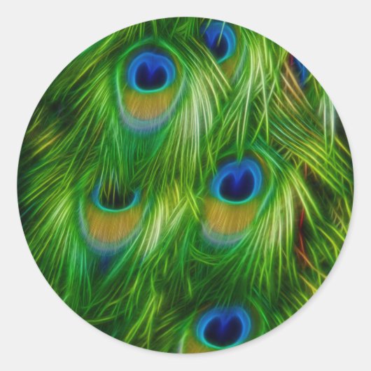 Sticker Rond Peacock feather (Devant)