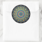 Sticker Rond Peacock Mandala (Sac)