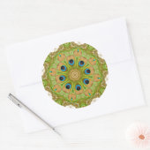 Sticker Rond Peacock Mandala 'Scopes (Enveloppe)