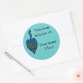 Sticker Rond Peacock, Plaque de livre (Enveloppe)