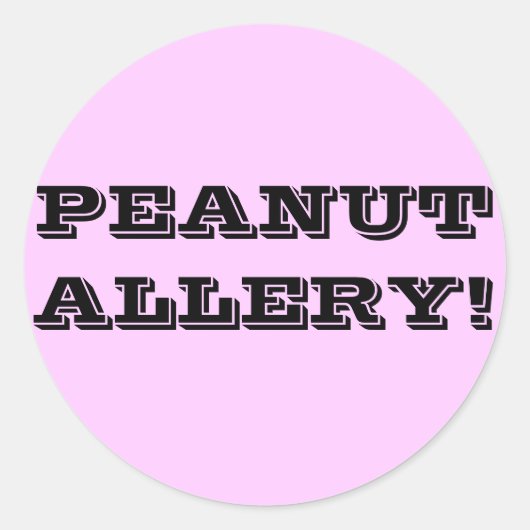STICKER ROND PEANUT ALLERY ! (Devant)