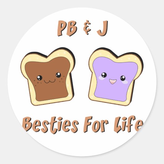Sticker Rond Peanut Butter and Jelly (Devant)