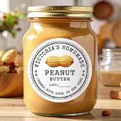 Sticker Rond Peanut butter canning