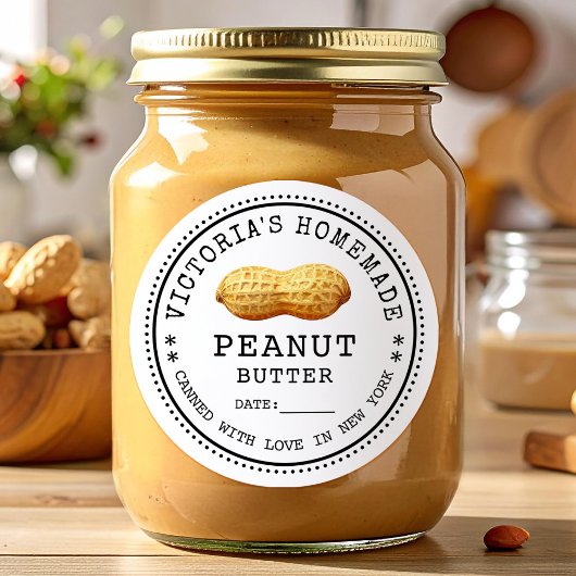 Sticker Rond Peanut butter canning