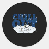 Sticker Rond Peanuts Chill Out  (Devant)