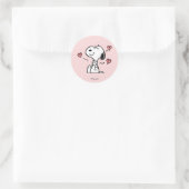 Sticker Rond Peanuts | Cœurs de Snoopy (Sac)