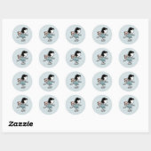 Sticker Rond Peanuts | Lucy sur glace (Feuille)