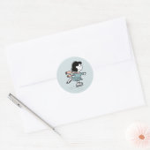 Sticker Rond Peanuts | Lucy sur glace (Enveloppe)