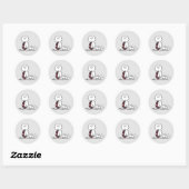 Sticker Rond PEANUTS | Motif rouge et noir (Feuille)