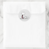 Sticker Rond PEANUTS | Motif rouge et noir (Sac)