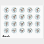 Sticker Rond Peanuts | Sally sur glace (Feuille)
