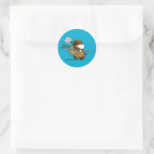 Sticker Rond Peanuts | Snoopy Guerrier de la Neige (Sac)